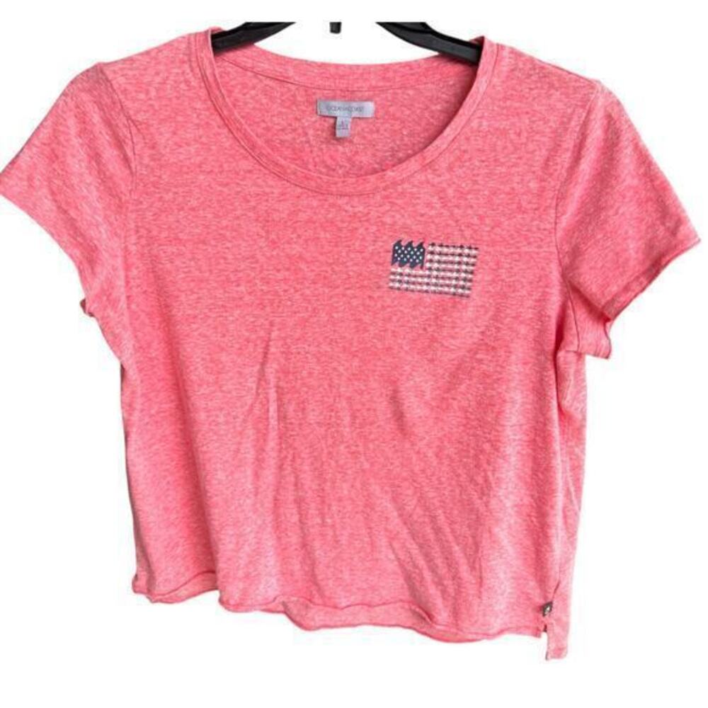 OCEAN + COAST Nantucket red Heather fish flag Beach Bum Comfort tee  sz L